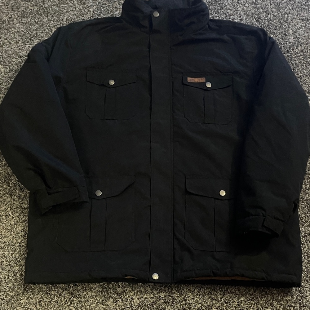 Men's Atlas For Men Quilted Lined Black Jacket (XL)